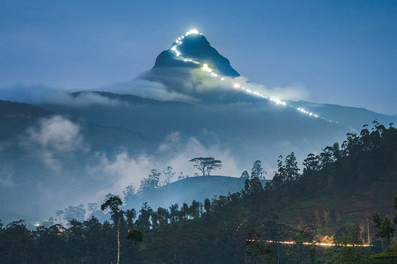 Climb the world famous sacred mountain in Sri Lanka